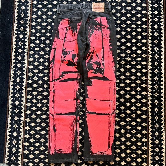 Sp5der Worldwide x Levi’s Painted Moto Jeans - Picture 8 of 8